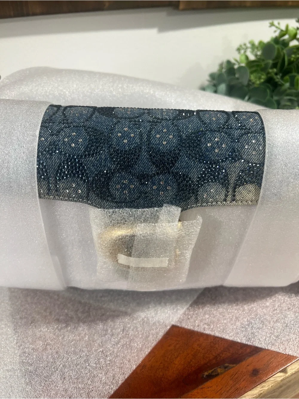 Coach | Bags | Coach Tabby 26 Crystal Logo Denim | Poshmark